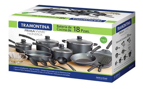 BATERIA DE COCINA TRAMONTINA 18 PIEZAS ✨PAGO SEMANAL $70✨