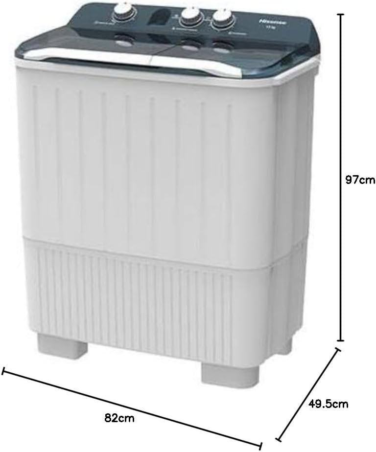 LAVADORA SEMIAUTOMÁTICA DOBLE TINA HISENSE 13KG.