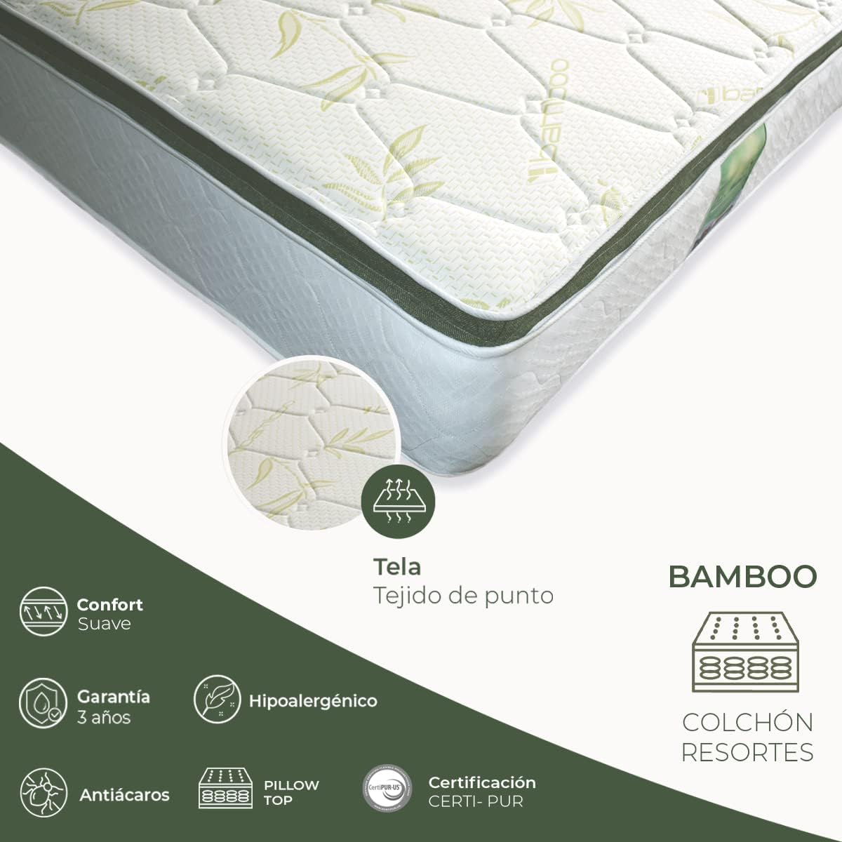 COLCHON INDIVIDUAL BIO MATTRESS MEMORY FOAM EN CAJA ✨PAGO SEMANAL $120✨