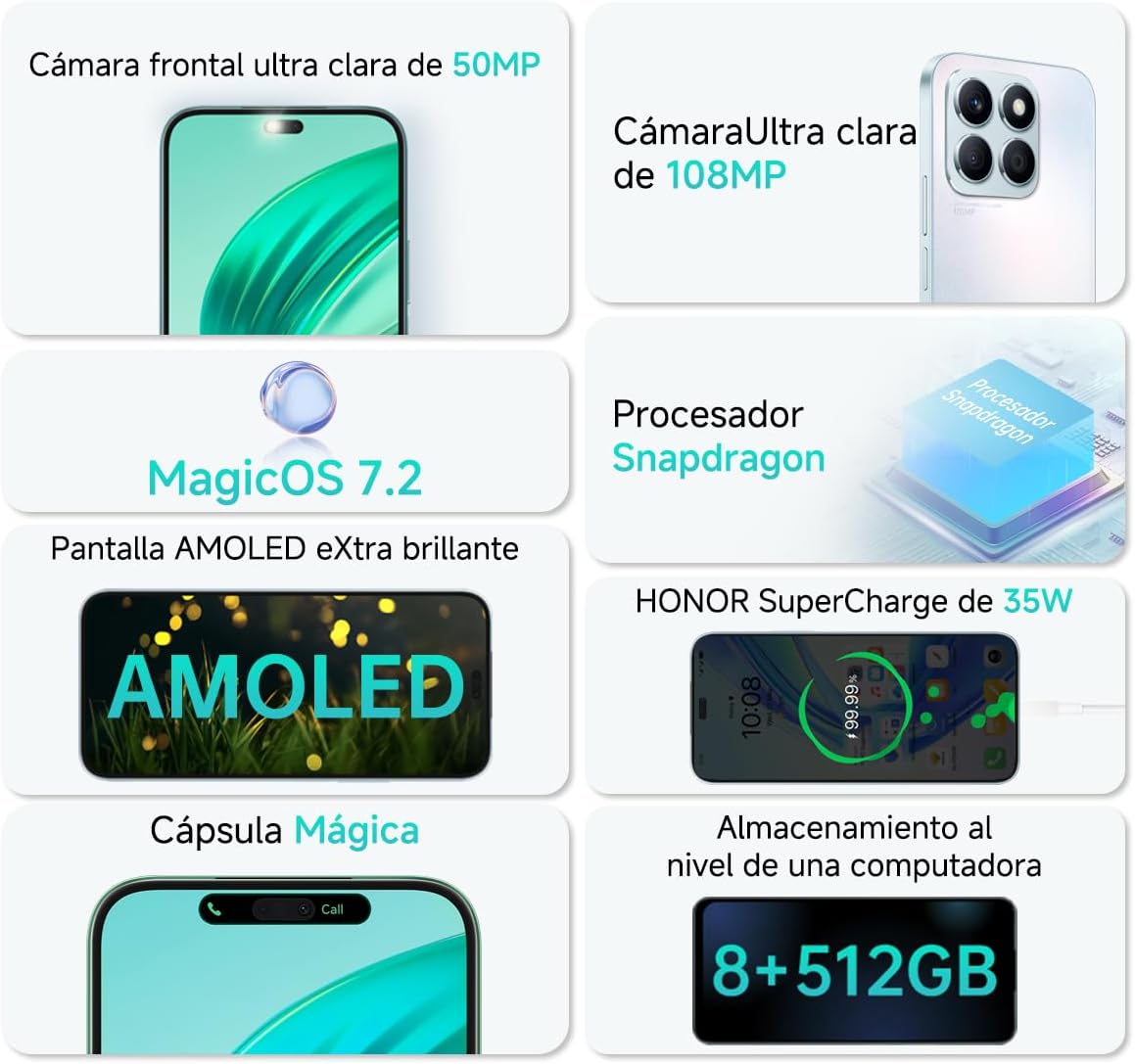 HONOR X8B 8GB+512GB DE ALMACENAMIENTO ✨PAGO SEMANAL $130