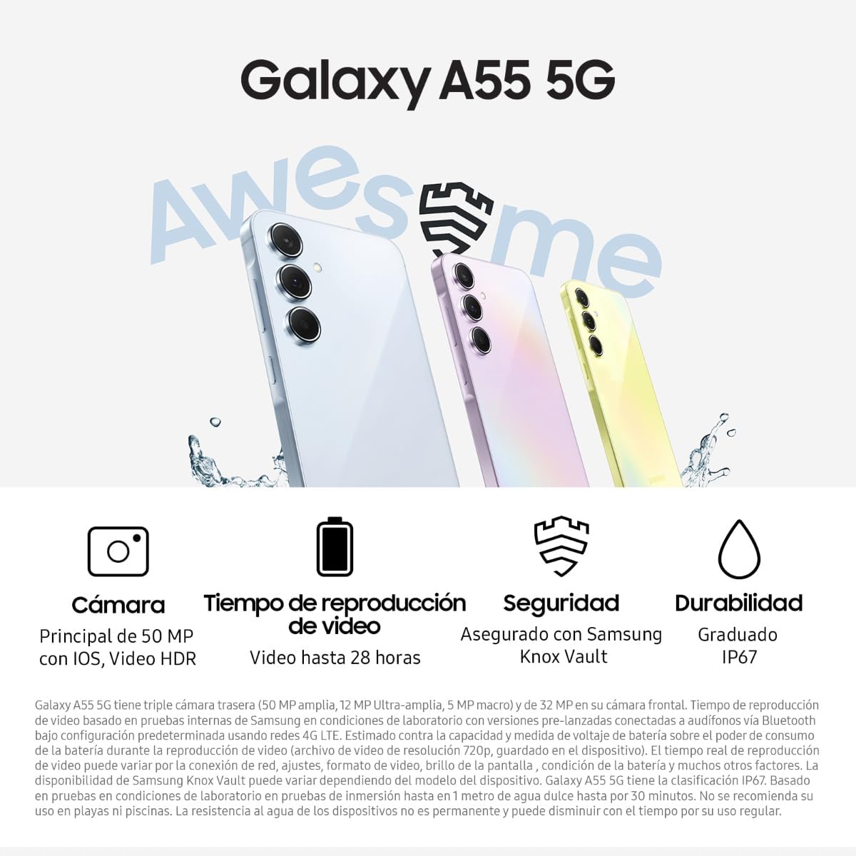 SAMSUNG GALAXY A55 8+128GB ✨PAGO SEMANAL $225✨
