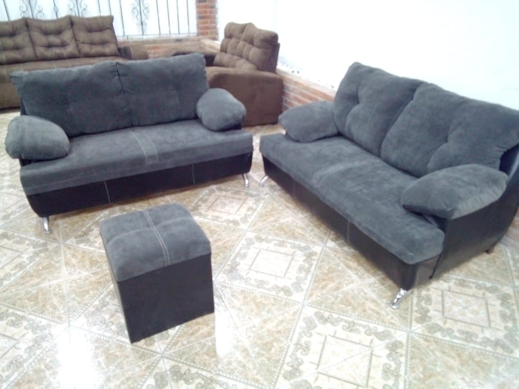 SALA DEPARTAMENTAL LUNA 2 PIEZAS CON TABURETE ✨PAGO SEMANAL $295✨