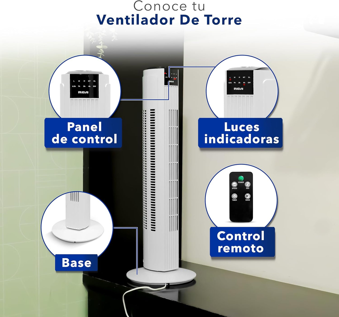 VENTILADOR DE TORRE RCA 3 VELOCIDADES 🔥PAGO SEMANAL $50.00🔥