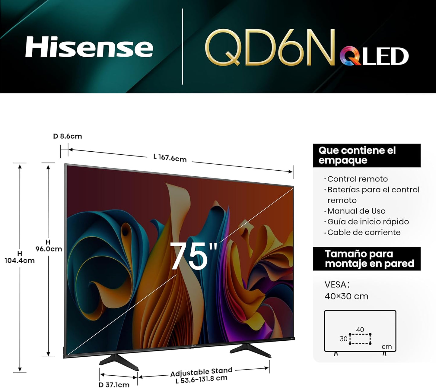 PANTALLA HISENSE 75" 4K SMART TV 🔥PAGO SEMANAL $320
