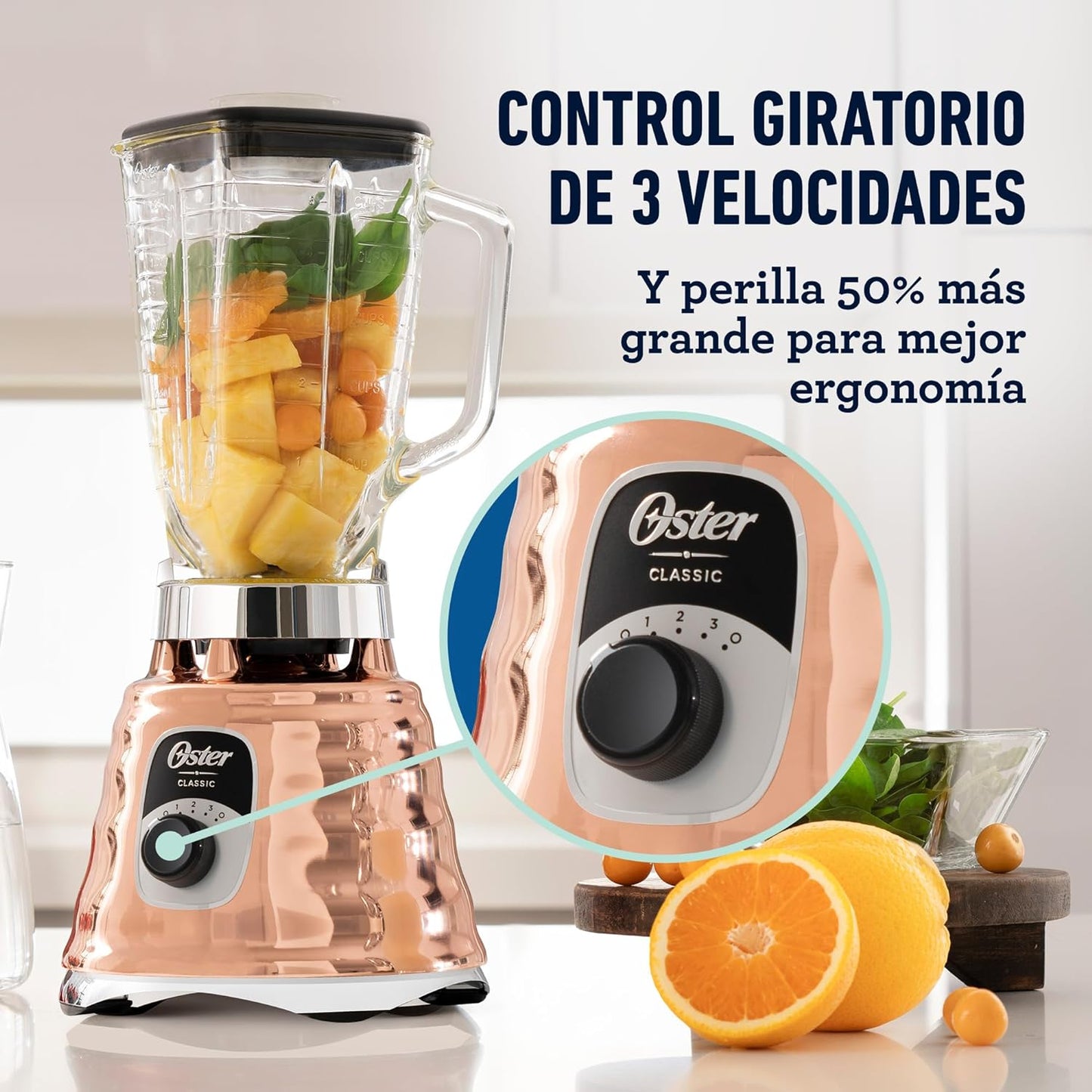 LICUADORA OSTER CLASICA 3 Vel Rosa Cobre ✨PAGO SEMANAL $55✨