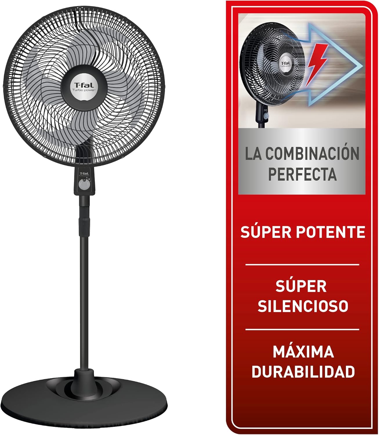 VENTILADOR DE PEDESTAL T-FAL TURBO POWER 18" 🔥PAGO SEMANAL $55.00🔥