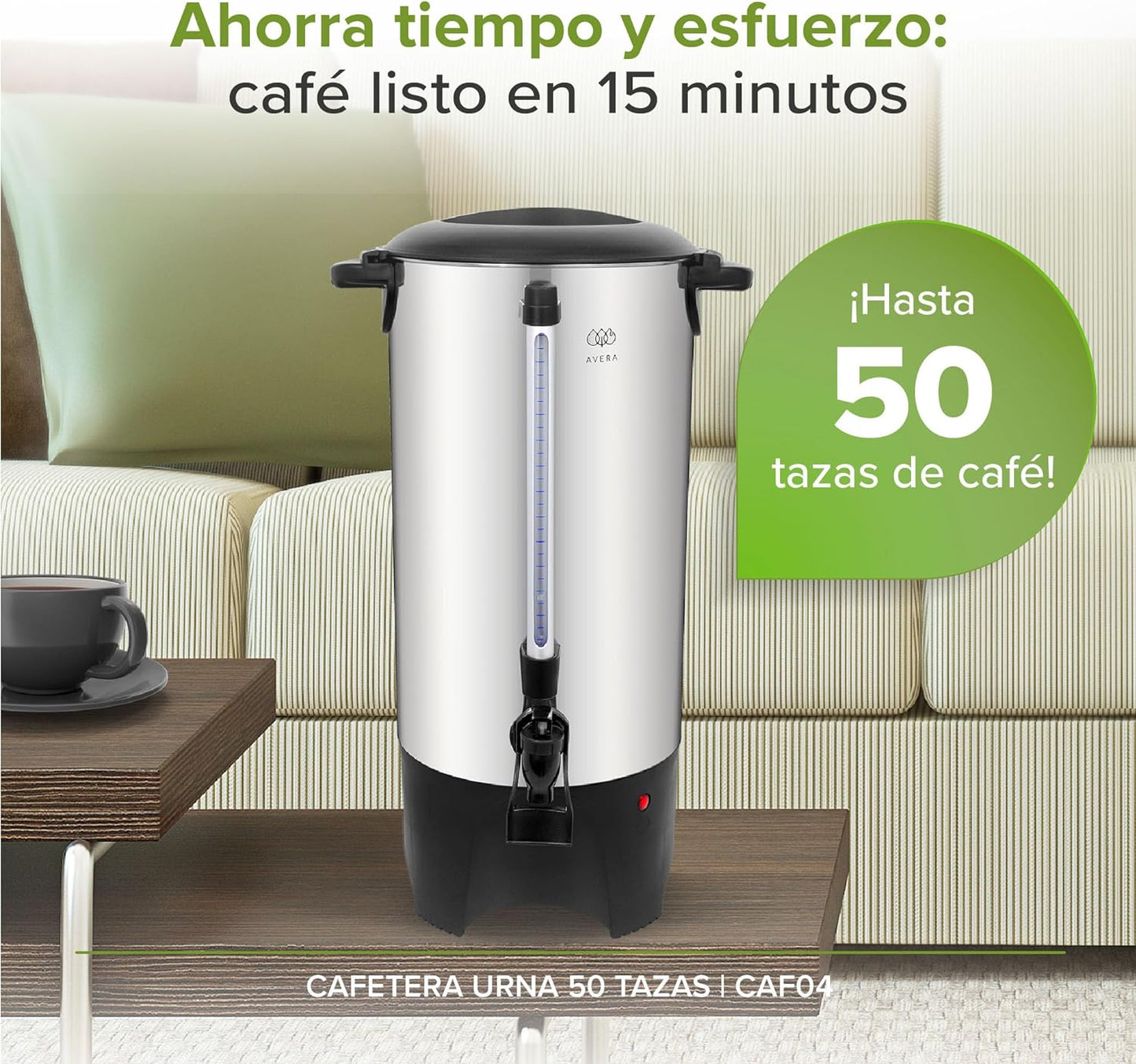 CAFETERA AVERA 50 TAZAS ✨PAGO SEMANAL $65✨