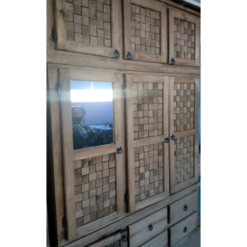 ROPERO DE MADERA 3 PIEZAS CON 3 PUERTAS ✨PAGO SEMANAL $165✨