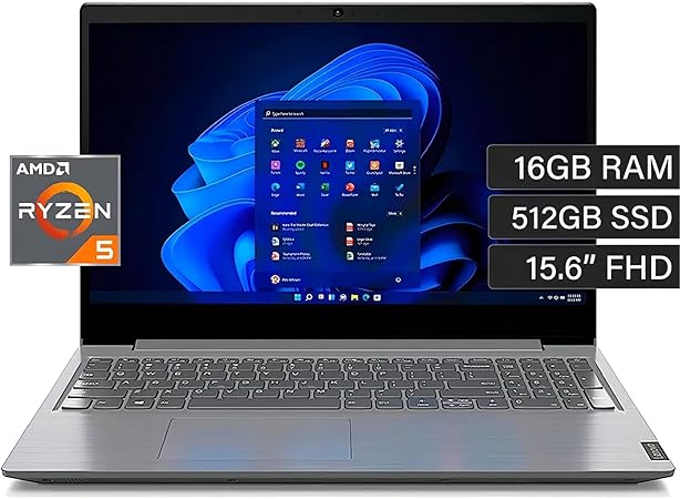 LAPTOP LENOVO V15" AMD Ryzen 5 16GB+512GB SSD 💻 ✨PAGO SEMANAL $265✨