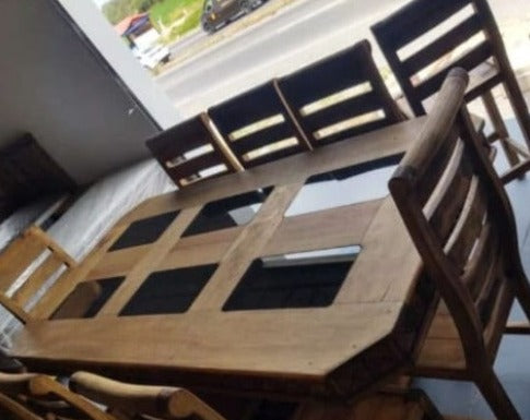COMEDOR DE MADERA 8 SILLAS