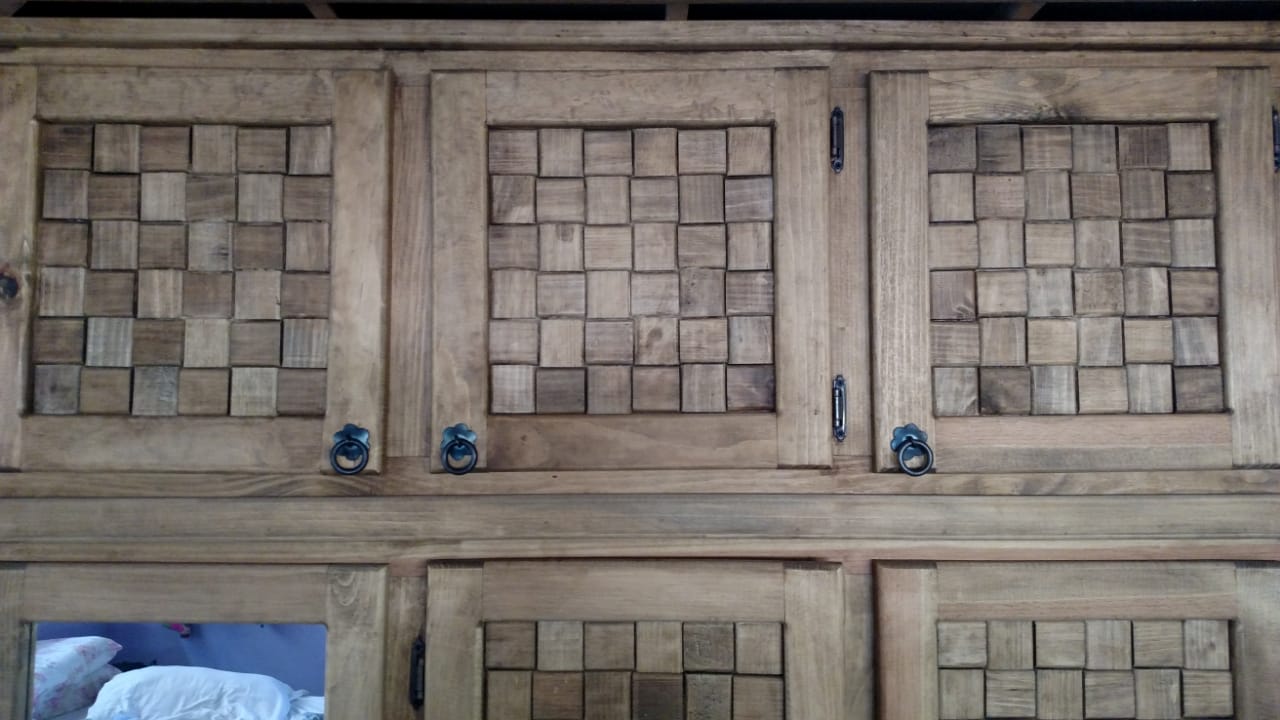 ROPERO DE MADERA 3 PIEZAS CON 3 PUERTAS ✨PAGO SEMANAL $165✨
