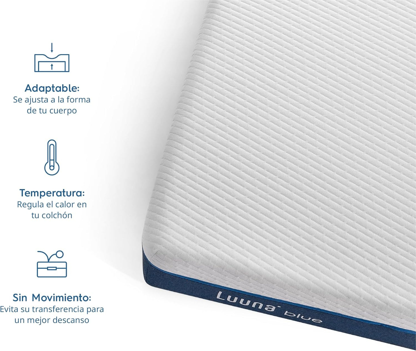 COLCHON MATRIMONIAL LUUNA BLUE 🔥PAGO SEMANAL $165🔥