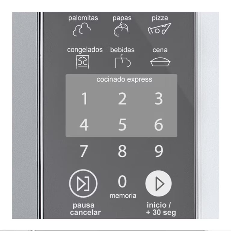 Horno de Microondas Mabe 1.1 Pies Cúbicos Acabado Espejo con 10 Niveles de Potencia