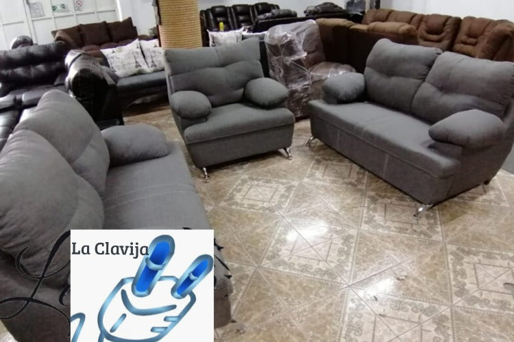 SALA DEPARTAMENTAL LUNA 3 PIEZAS ✨PAGO SEMANAL $325✨