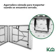 MESA PLEGABLE PORTÁTIL COLOR BLANCO