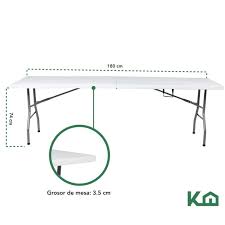 MESA PLEGABLE PORTÁTIL COLOR BLANCO