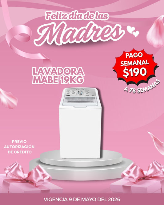 LAVADORA MABE 19KG  ✨PAGO SEMANAL $215✨