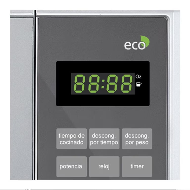 Horno de Microondas Mabe 1.1 Pies Cúbicos Acabado Espejo con 10 Niveles de Potencia
