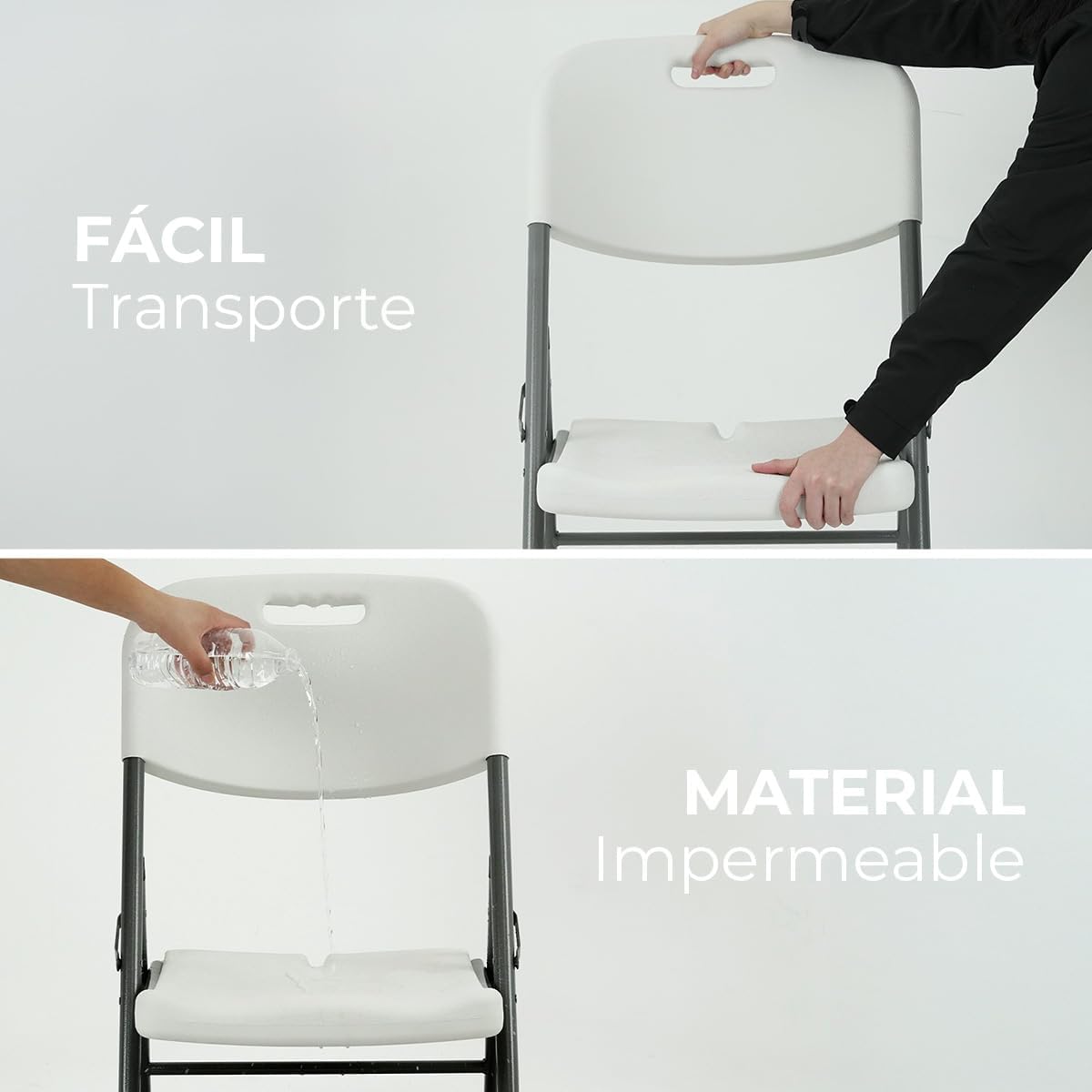 MESA PLEGABLE 1.80MTS CON 6 SILLAS DE PLÁSTICO ✨PAGO SEMANAL $115✨