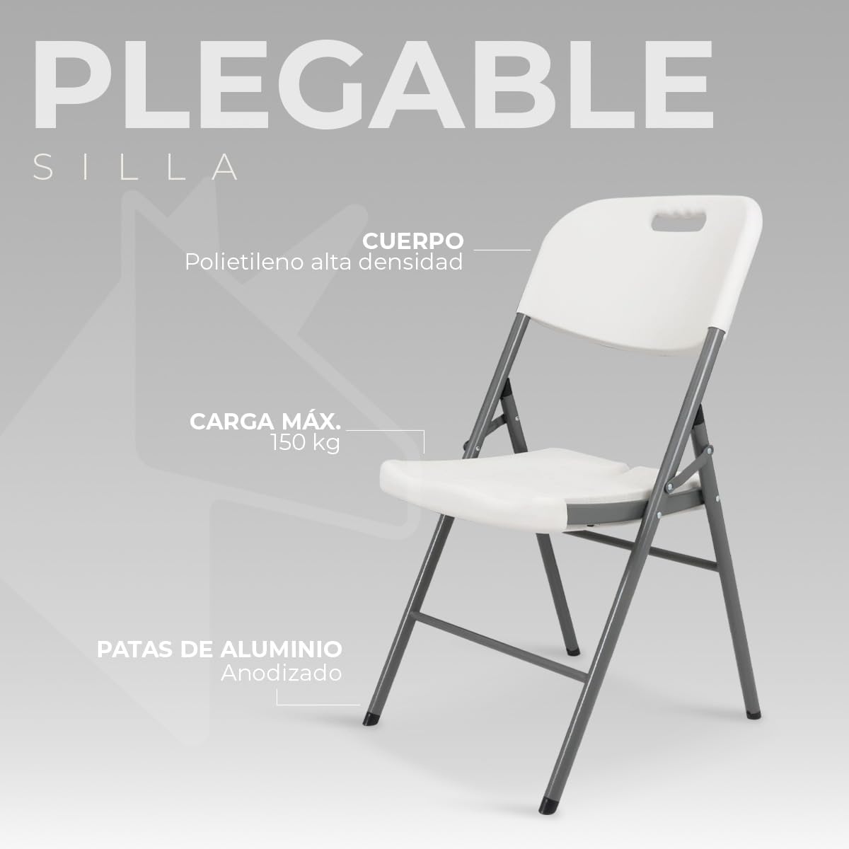 MESA PLEGABLE 1.80MTS CON 6 SILLAS DE PLÁSTICO ✨PAGO SEMANAL $115✨