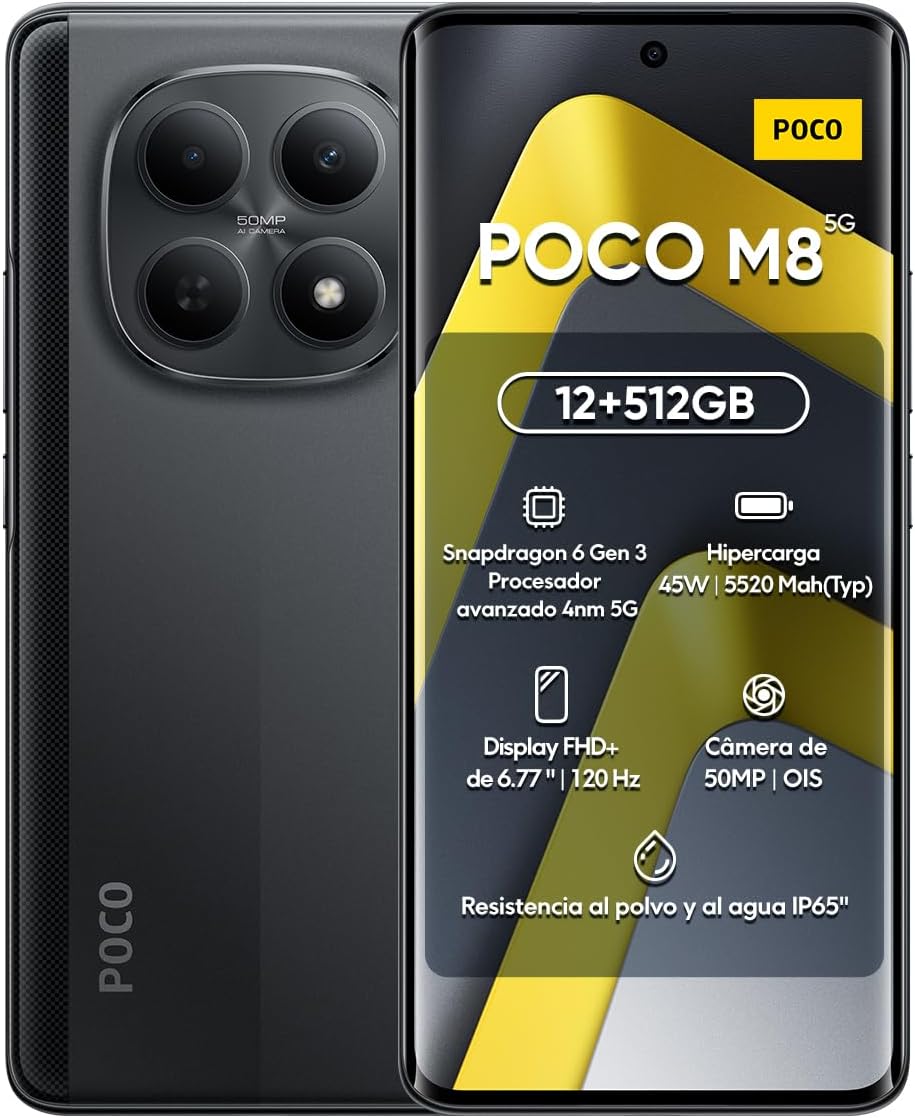 CELULAR XIAOMI POCO M8 5G 12+512GB ✨PAGO SEMANAL $170✨