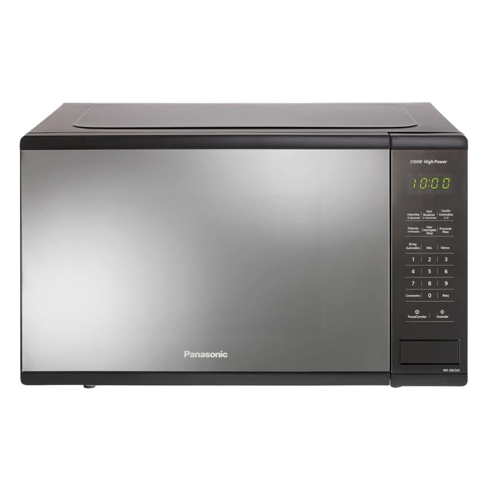 Horno de Microondas Panasonic 1.3 Pies Cúbicos Vista Frontal Espejo