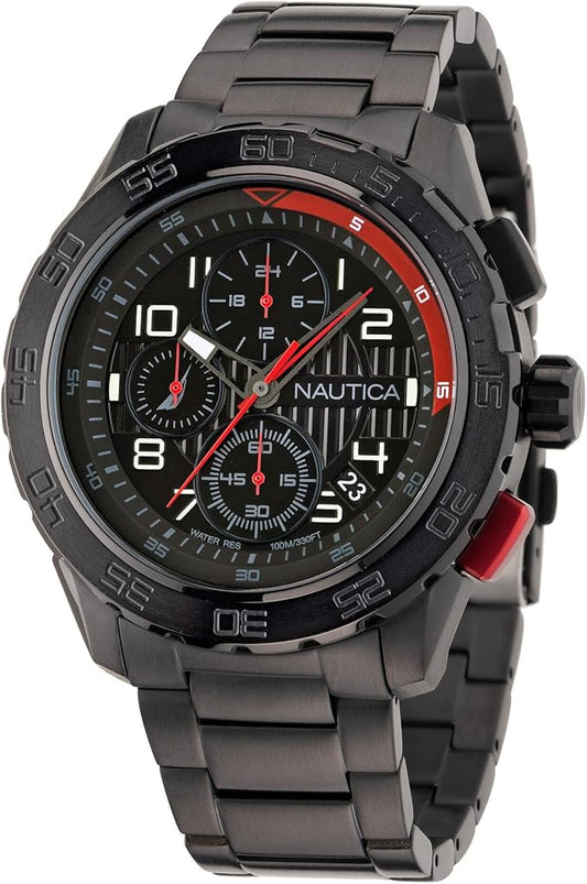 RELOJ NAUTICA 47mm CABALLERO ACERO INOXIDABLE ✨PAGO SEMANAL $90✨