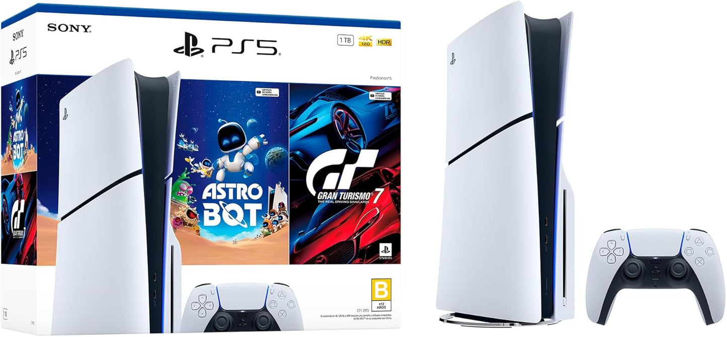 CONSOLA PLAYSTATION 5 CON LECTOR DE DISCOS ASTRO BOT y Gran Turismo 7 ✨PAGO SEMANAL $255✨