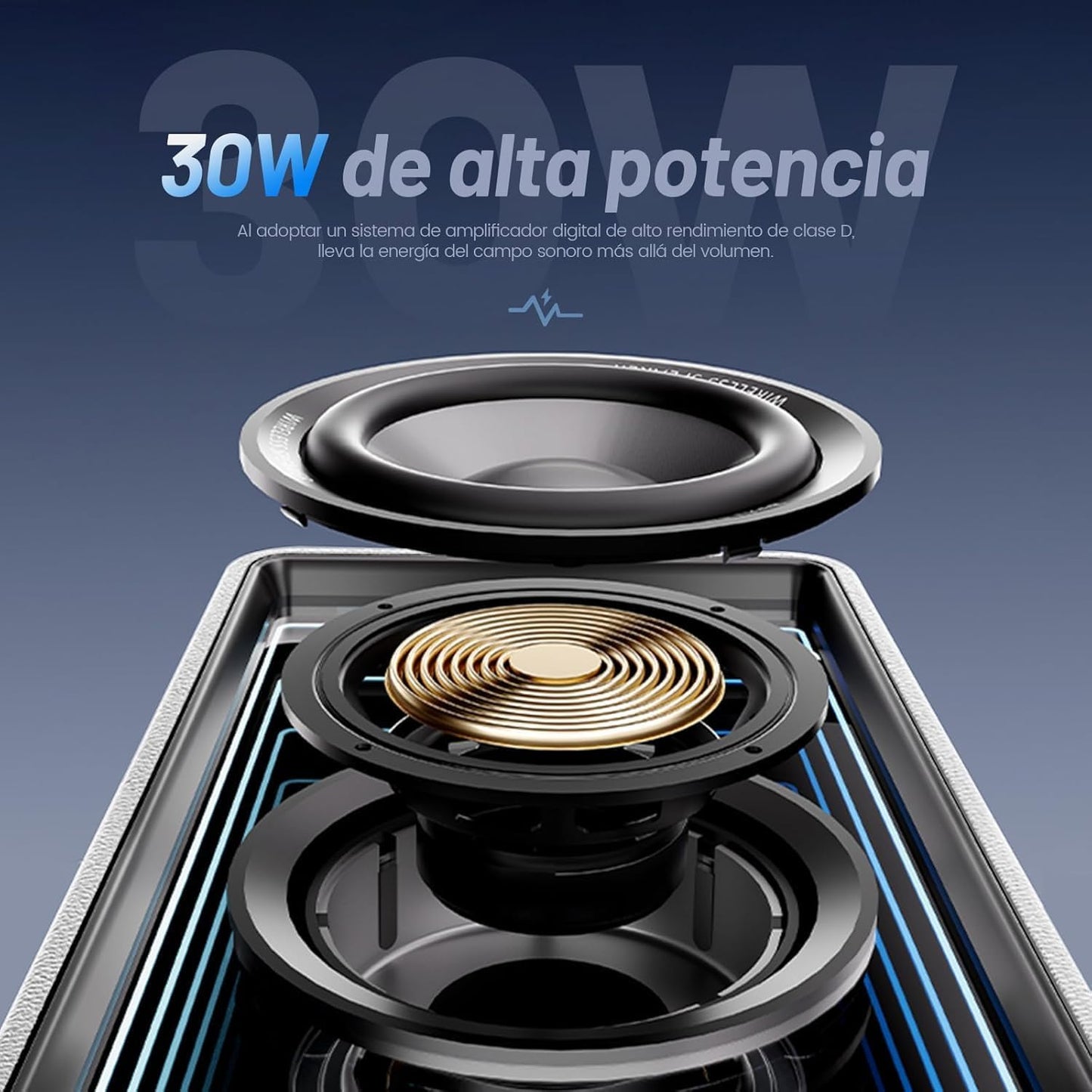 BOCINA PHILIPS con Subwoofer de 20 W y Tweeter de 10 W, Iluminación RGB ✨PAGO SEMANAL $70✨