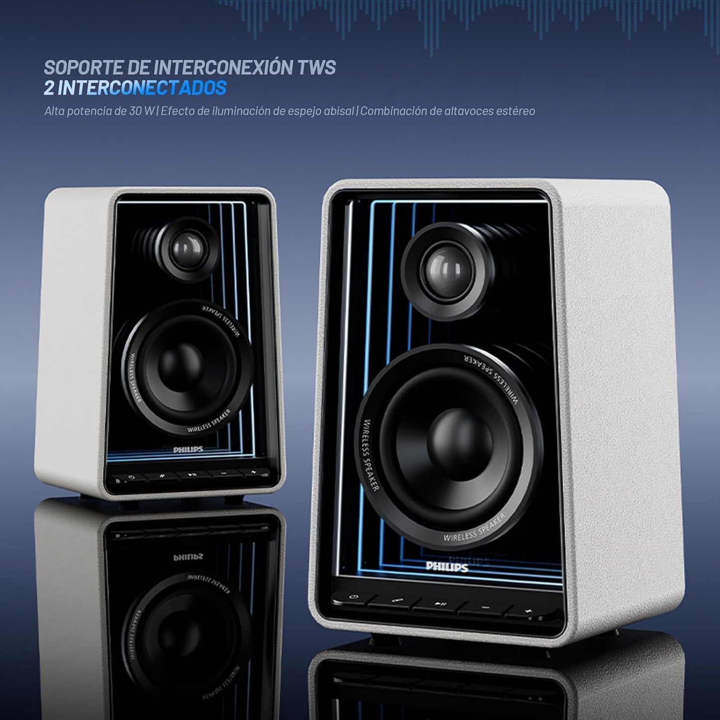 BOCINA PHILIPS con Subwoofer de 20 W y Tweeter de 10 W, Iluminación RGB ✨PAGO SEMANAL $70✨