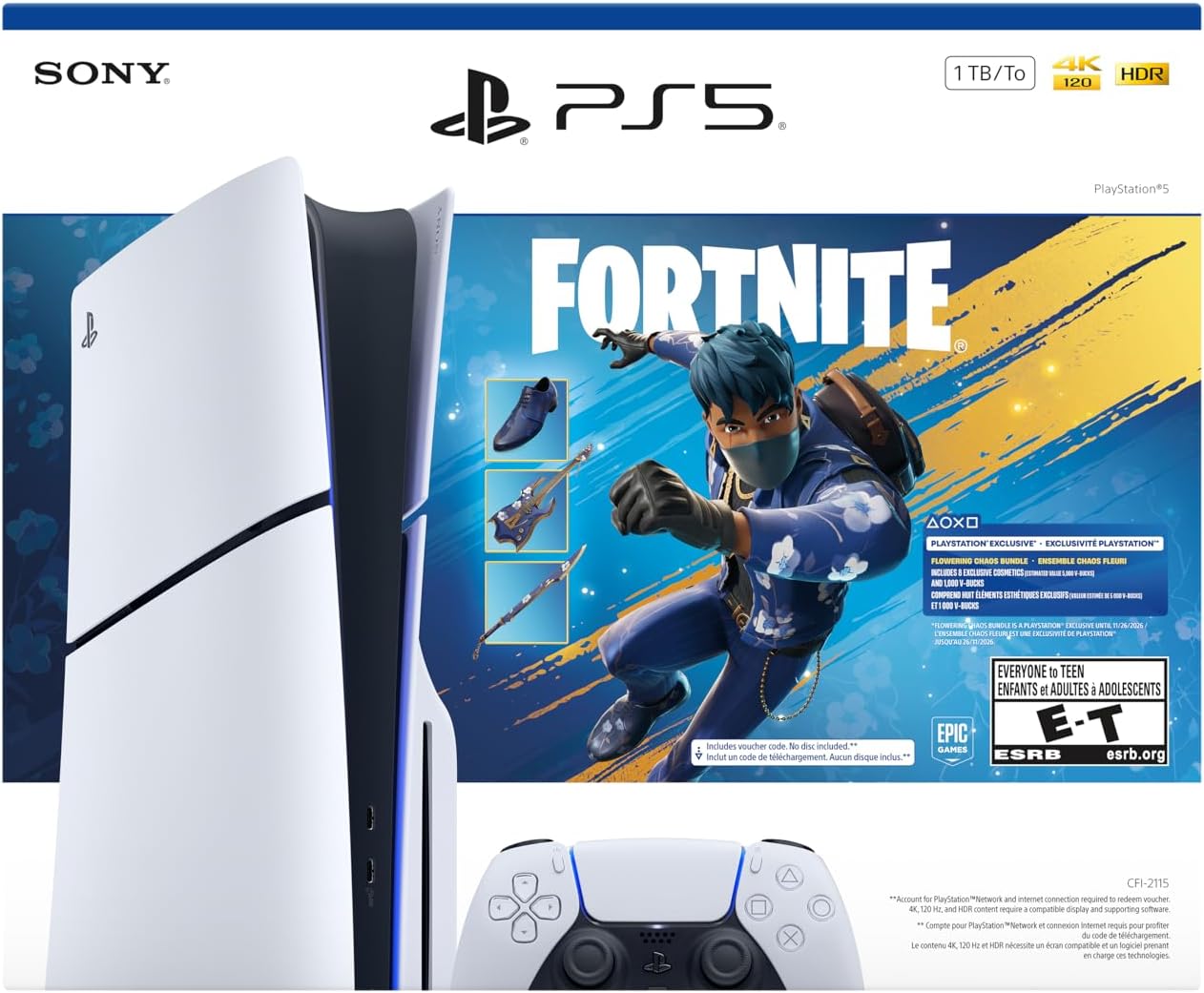 CONSOLA PLAYSTATION 5 CON LECTOR DE DISCOS Fortnite Flowering Chaos ✨PAGO SEMANAL $255✨