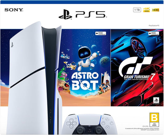 CONSOLA PLAYSTATION 5 CON LECTOR DE DISCOS ASTRO BOT y Gran Turismo 7 ✨PAGO SEMANAL $255✨