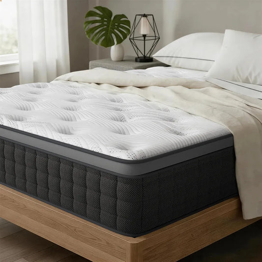 COLCHON MATRIMONIAL HIBRIDO PREMIUM MEMORY FOAM EN CAJA  🔥PAGO SEMANAL $165🔥