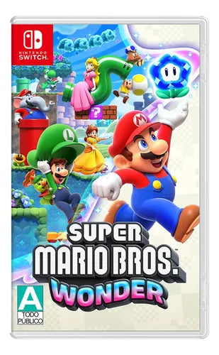 Super Mario Bros Wonder Portada Oficial del Videojuego para Nintendo Switch