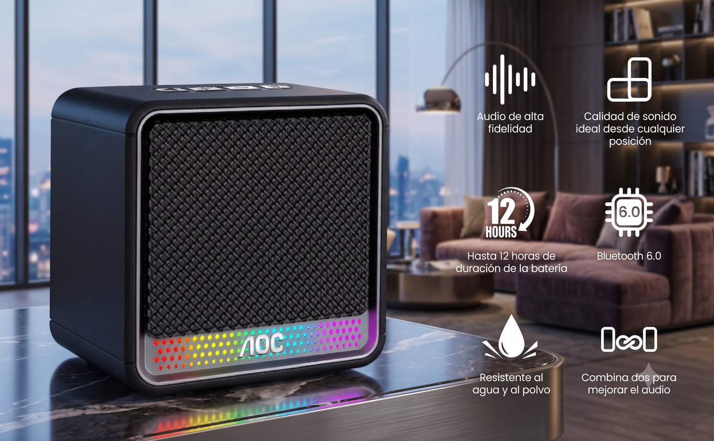 BOCINA AOC Bluetooth Portatil 10W  ✨PAGO SEMANAL $30✨