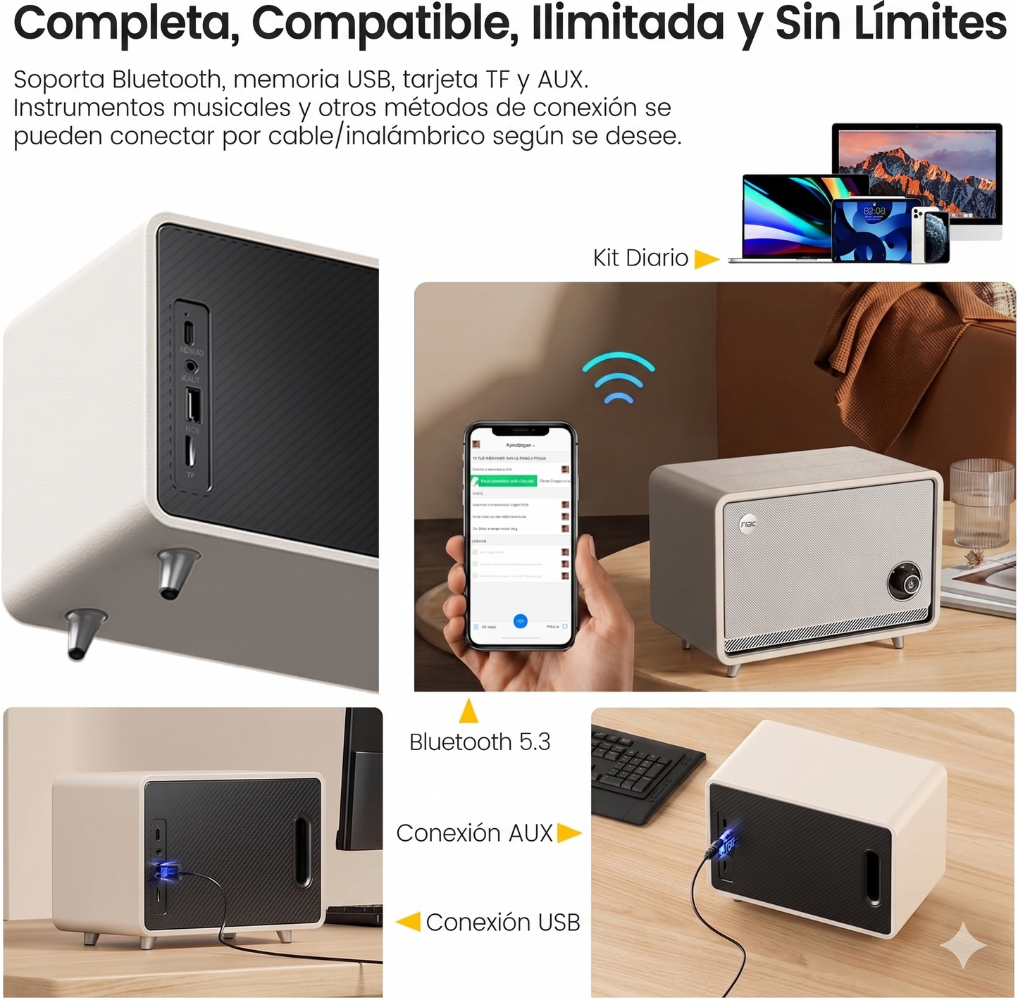 BOCINA AOC Bluetooth Portatil 80W  ✨PAGO SEMANAL $70✨