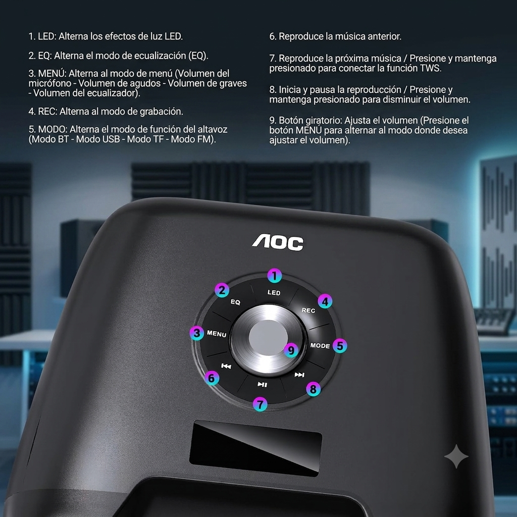 Bocina AOC inalámbrica para Fiestas  ✨PAGO SEMANAL $105✨