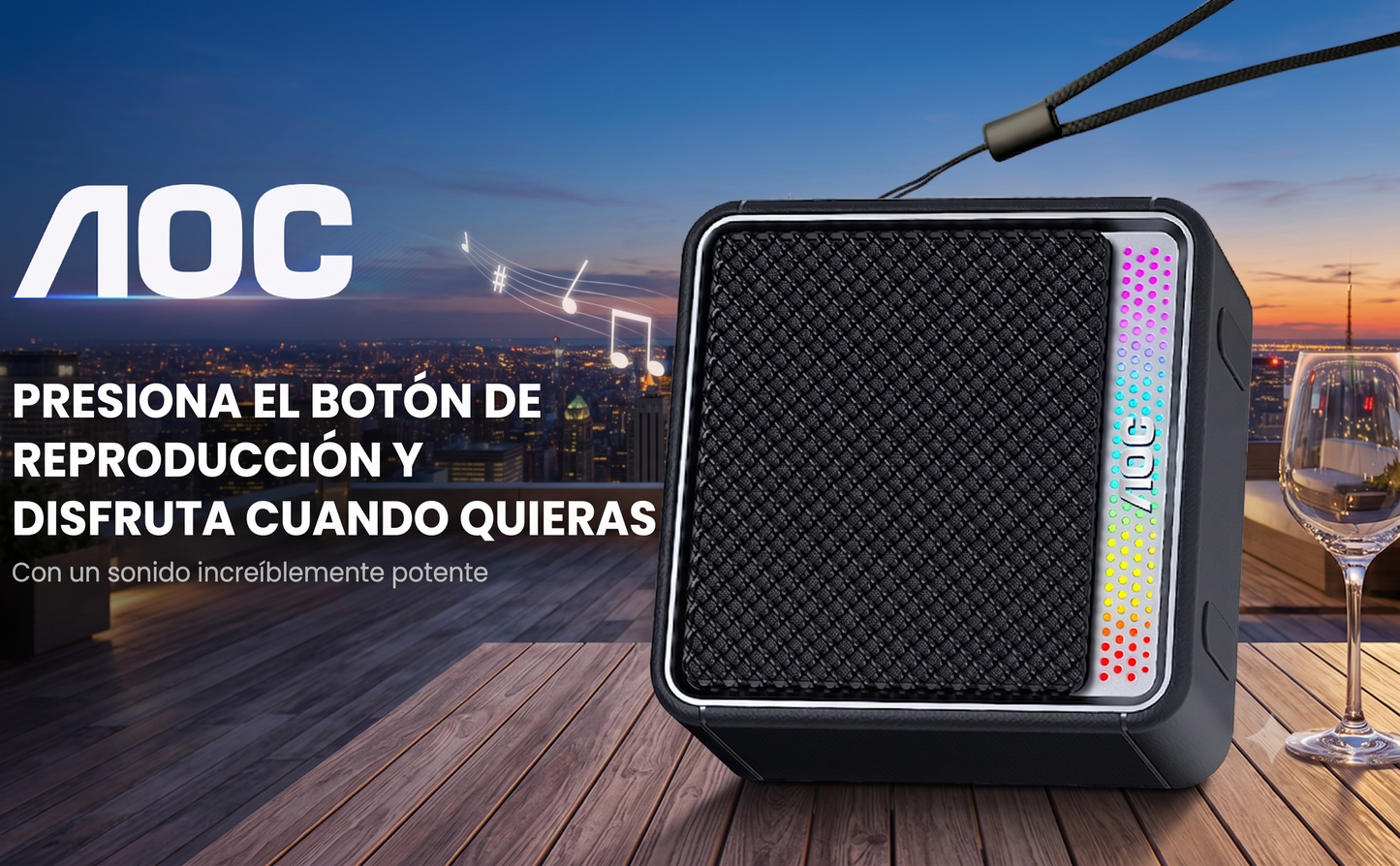 BOCINA AOC Bluetooth Portatil 10W  ✨PAGO SEMANAL $30✨