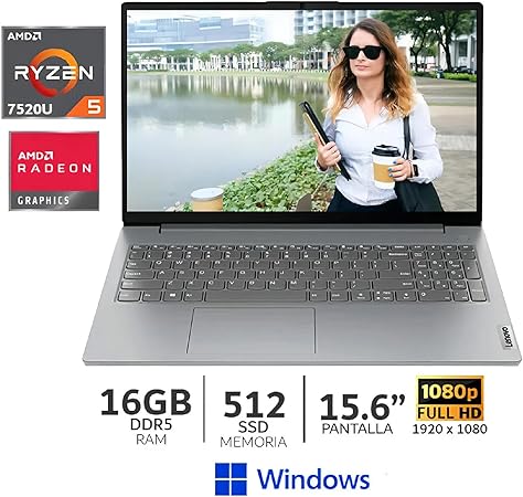 LAPTOP LENOVO V15" AMD Ryzen 5 16GB+512GB SSD  💻 ✨PAGO SEMANAL $265✨