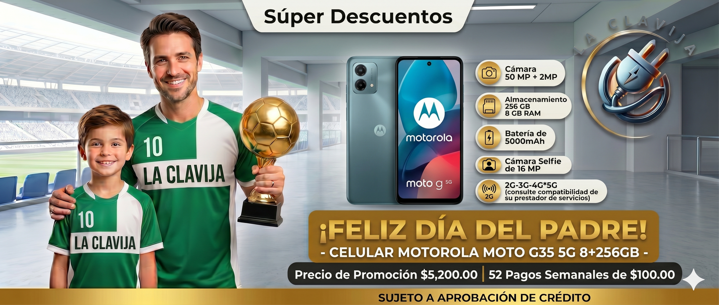 MOTOROLA MOTO G35 5G 8+256GB  ✨PAGO SEMANAL $120✨