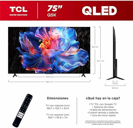 PANTALLA TCL 75"  ✨PAGO SEMANAL $350✨