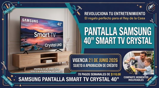 PANTALLA SAMSUNG 40" SMARTV CRYSTAL🔥PAGO SEMANAL $135🔥