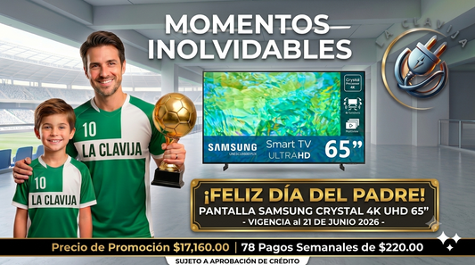 PANTALLA SAMSUNG CRYSTAL 4K UHD 65" ✨PAGO SEMANAL $265✨