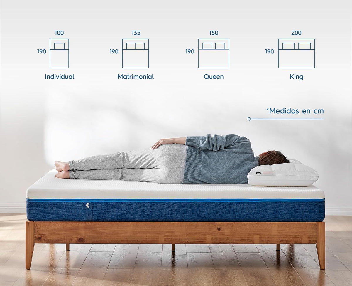 COLCHON INDIVIDUAL LUUNA BLUE