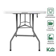 MESA PLEGABLE PORTÁTIL COLOR BLANCO