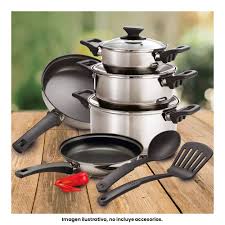 BATERIA TRAMONTINA ACERO INOXIDABLE 10 PIEZAS *PAGO SEMANAL $60*