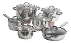 Batería De Cocina Kaiserhoff 12 Piezas Acero Inoxidable ✨PAGO SEMANAL $85✨