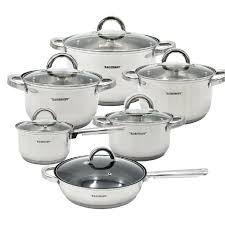 Batería De Cocina Kaiserhoff 12 Piezas Acero Inoxidable ✨PAGO SEMANAL $85✨