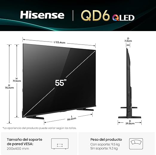 PANTALLA HISENSE 55" 4K SMARTV 🔥PAGO SEMANAL $190🔥